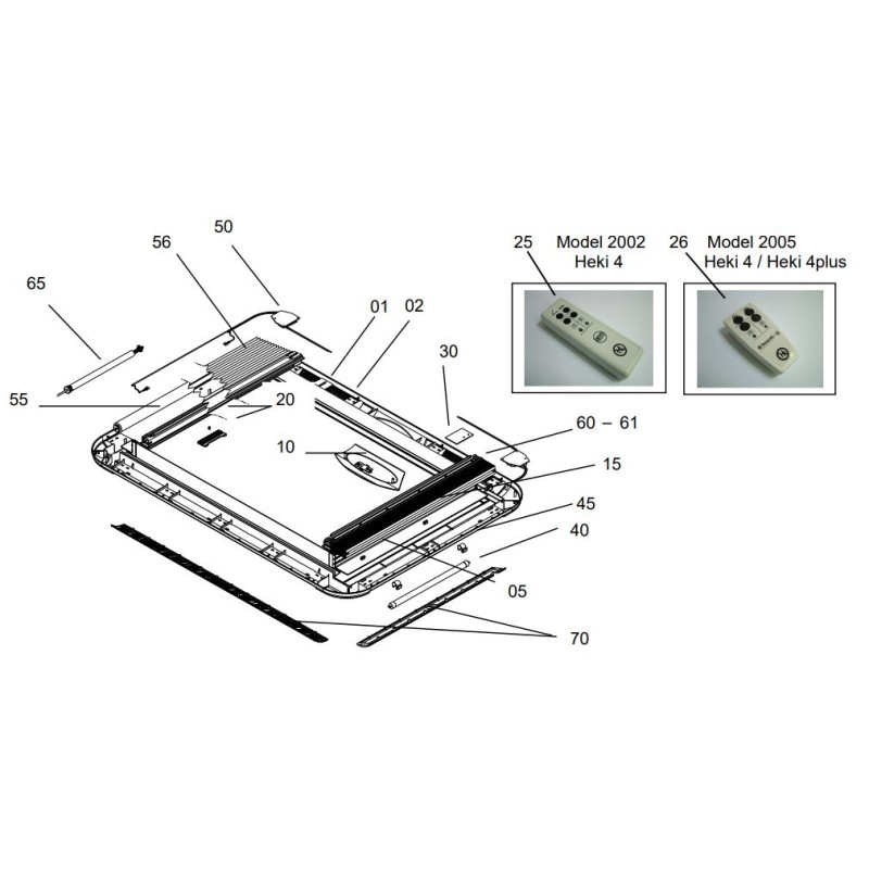 FERNBEDIENUNG BG1592 HEKI 4/HEKI 4 PLUS MODELL...