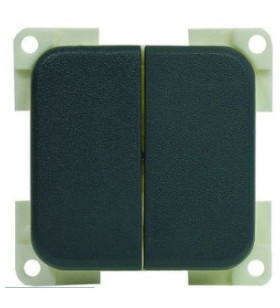 Interruttore unipolare doppio CBE MC2N grigio