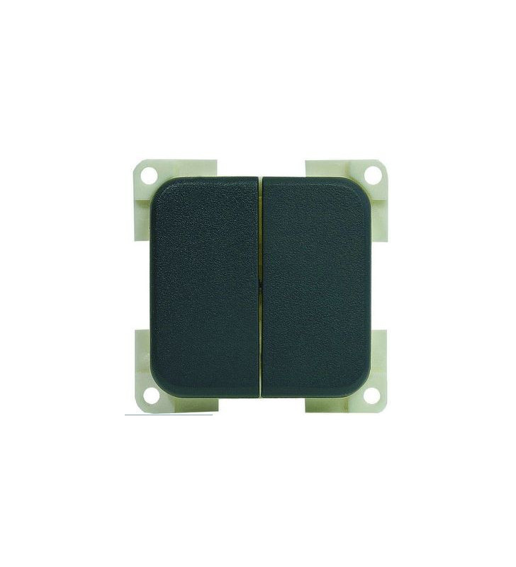 Einpoliger Doppelschalter CBE MC2N grau