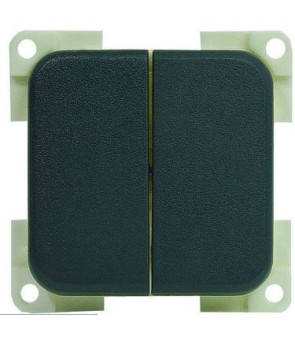 Einpoliger Doppelschalter CBE MC2N grau