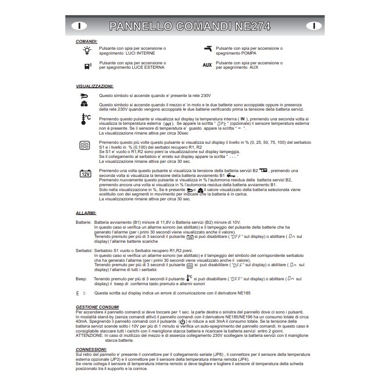 1848.274.02 - Écran tactile NE274, bouton AUX,...