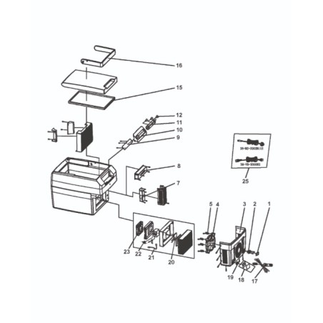 Réfrigérateur Dometic Tropicool TCX14 thermoel -27 ° C 12 / 24vdc, 230vac, 14 lt