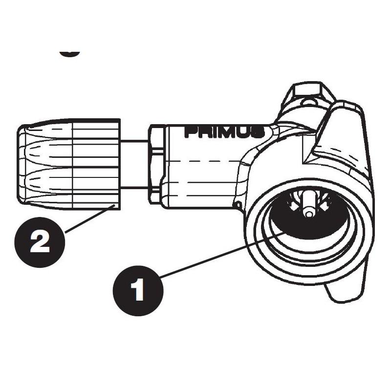 Fornello a gas con  cartuccia da 7/16 "