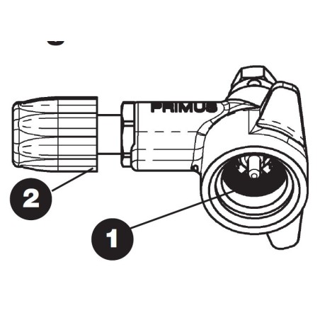 Fornello a gas con  cartuccia da 7/16 "