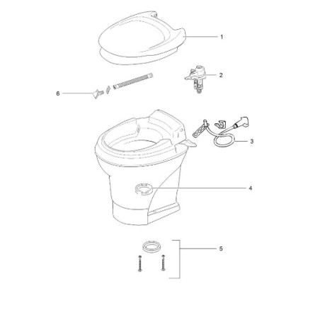 Inodoro Fijo Aqua Magic V THETFORD Alto