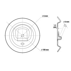 PAIRE DE CROCHETS D'ANCRAGE G1 "Ø100mm 200 kg" 2