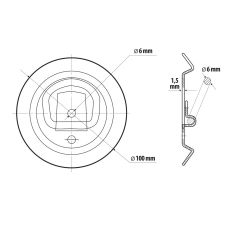 COPPIA GANCI ANCORAGGIOG1" Ø100mm 200 kg"