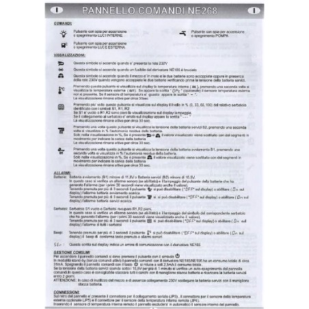 1350.268.03 NOUVELLE unité de contrôle d’affichage avec cadre Nordelettronica