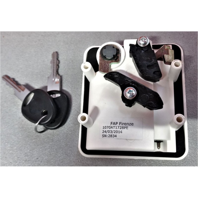 1070 complete white tailgate lock FAP 10x8x4 cm...