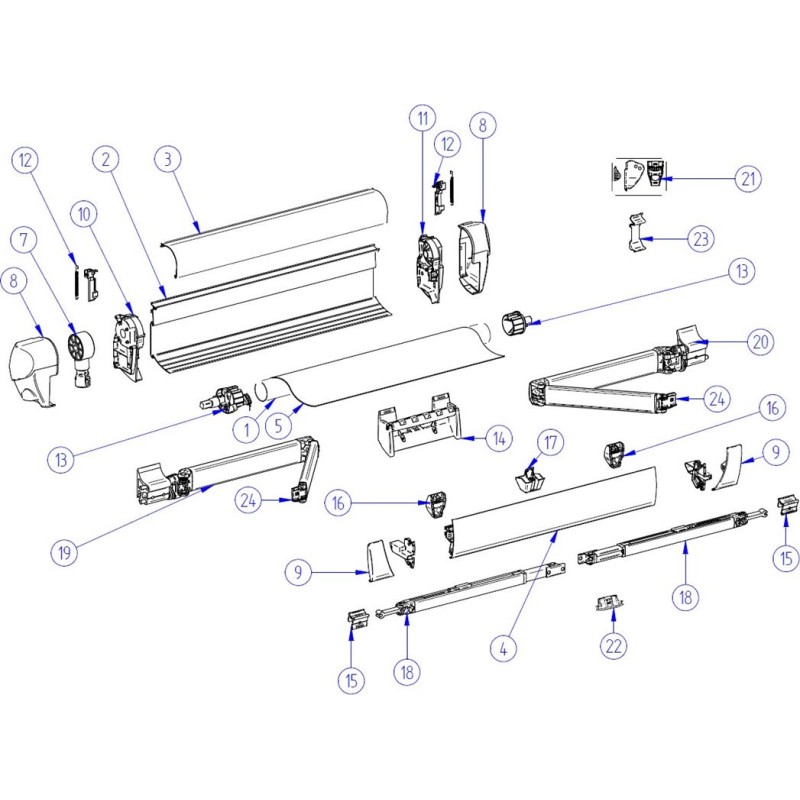 Assieme chiusura sicurezza per 5002-3 THULE...