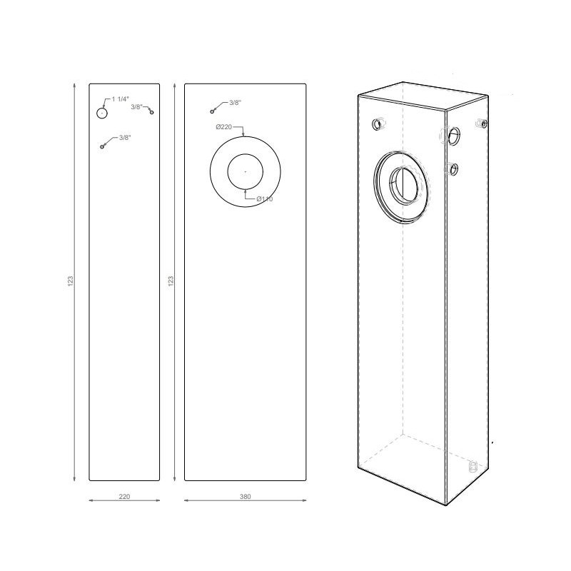 103-Liter-Tank 38 * 123 * 22 cm