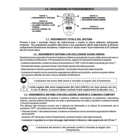 Télécommande d'alarme étanche 4 canaux GEMINI G849 ex G848