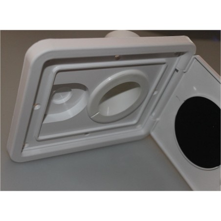 Bocchettone acqua con coperchio e chiave 40 mm bianco