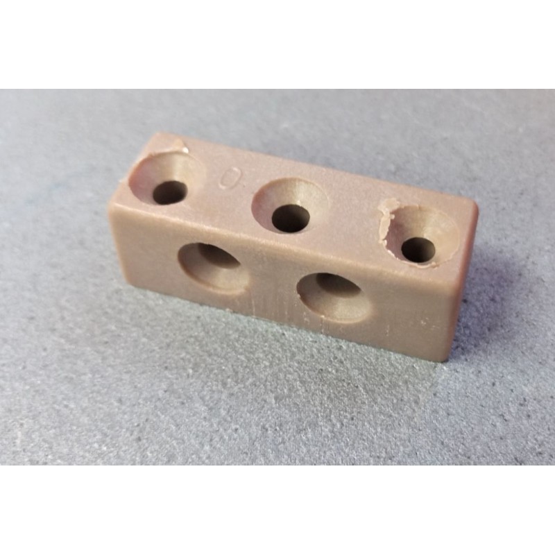 Lot de 10 fixations pour meubles 5 trous marron...