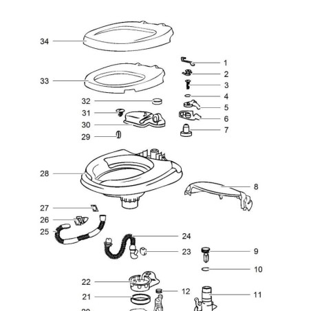 Leva risciacquo AQUA MAGIC 4 THETFORD 12515