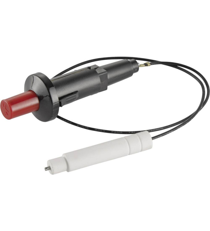 Piezo igniter with 15 kV glow plug