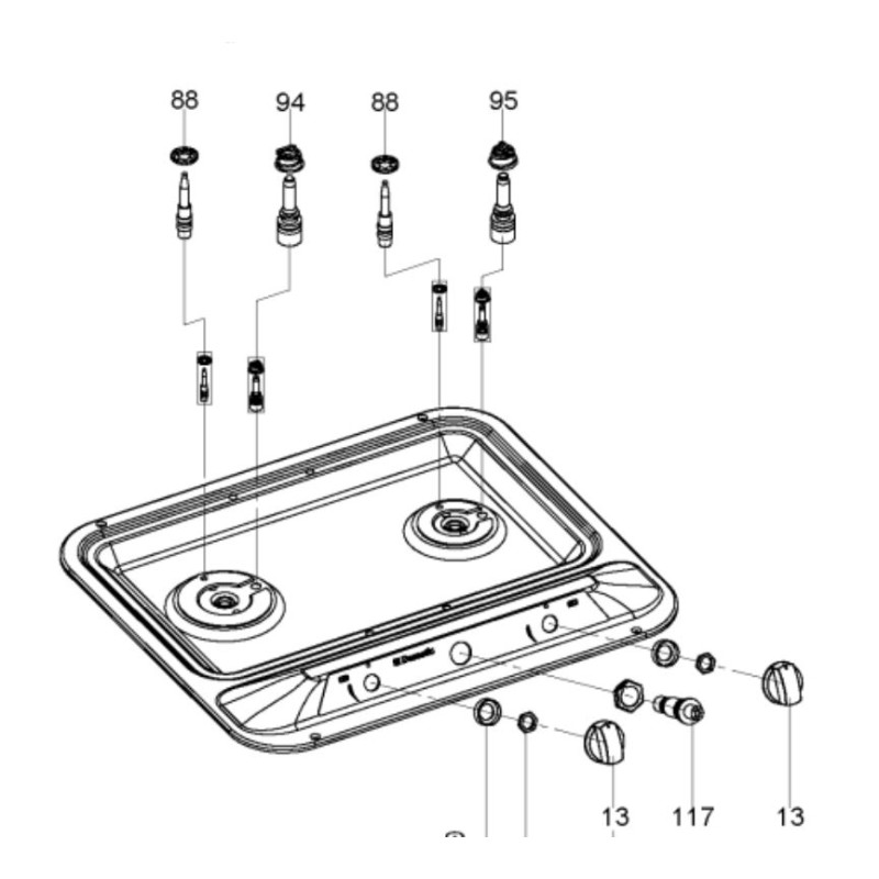 350-mm-Thermoelement-Kit für Dometic-Kochfeld