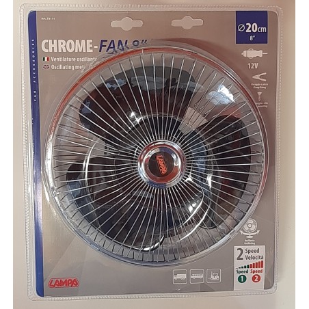 VENTILATORE 12V - 16W A 2 VELOCITA CON PINZA OSCILLANTE