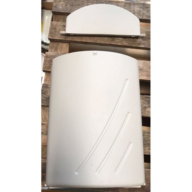 Poubelle complète RAL7035 pour porte CaraD-RF...