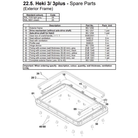 OBLO HEKY 3-3PLUS-4-4PLUS SEITZ CUPOLA TRASPARENTE - BG1274