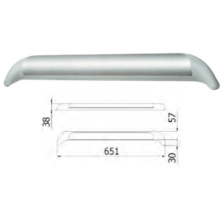 PLAFONIERA 170 12V LED LL14 350Lm TROPICALIZZATA BIANCA