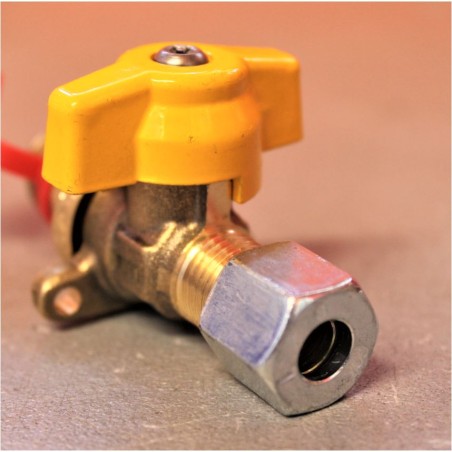 GOK Prise de gaz grise avec couvercle basculant blanc