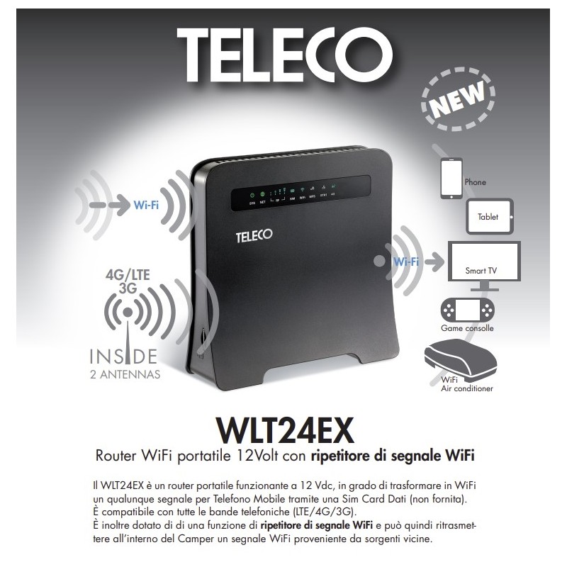 TELECO WLT24EX2 Dual SIM Router 4G with wifi...