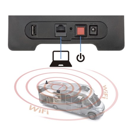 TELECO WLT24EX2 Dual-SIM-Router 4G mit WLAN-Bridge und 12-Vdc-Feuerzeugkabel