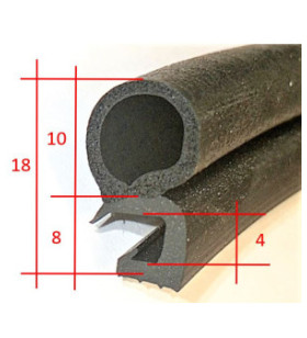 5 mt Profilo In Gomma Porta PARAPRESS