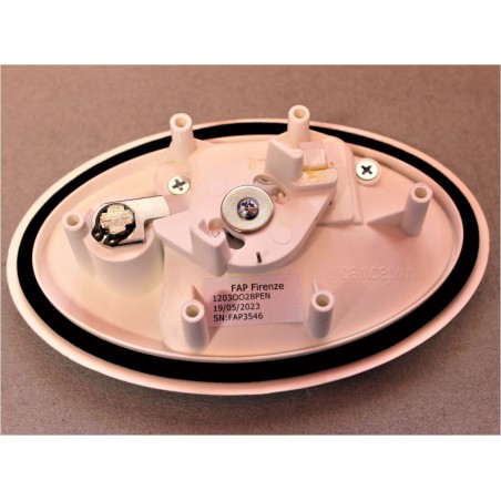 Cerradura exterior FAP Blanca 160x100 para taquillas con llave y gancho