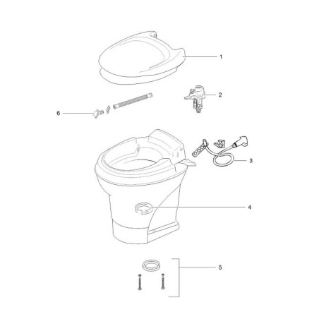 Base and central gasket AQUAMAGIC V THETFORD 31708