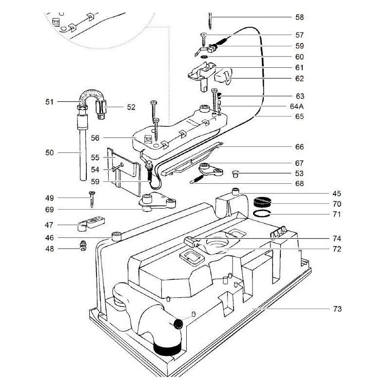Kit de vidange droit SC2/200/400 THETFORD - 21371