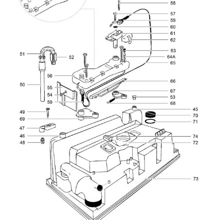Left drainage set SC2/200/400 THETFORD - 21370