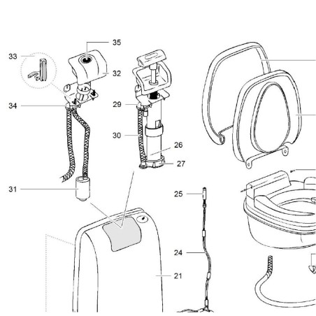 Bomba manual para C200 THETFORD - 23739-62