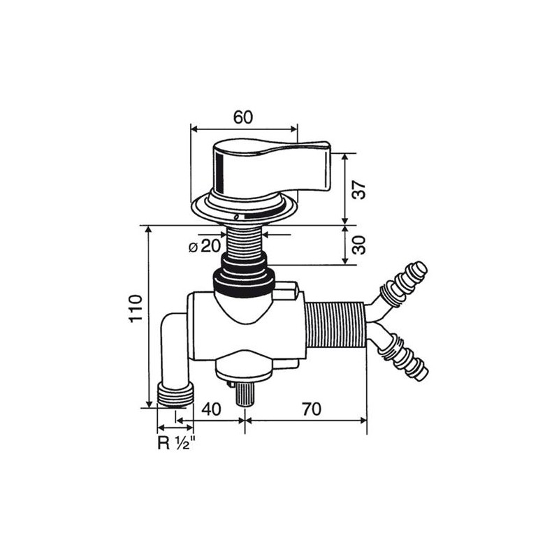 REICH - STYLE2000 - Under-counter mixer with...