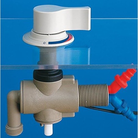 REICH - STYLE2000 - Mezclador bajo mesa con interruptor pomo blanco