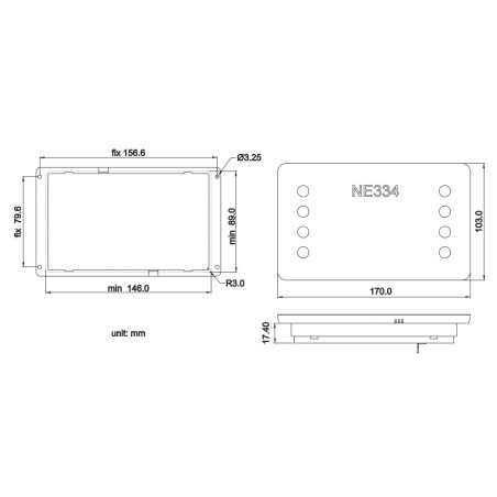1347.334.01 NE334 glass control panel