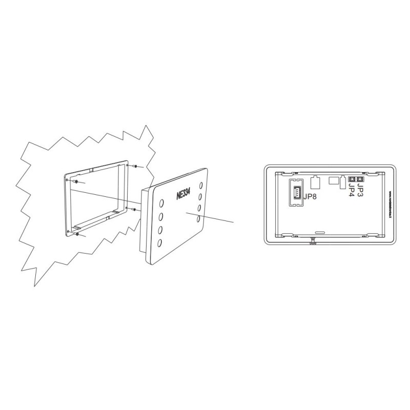 1347.334.01 NE334 glass control panel