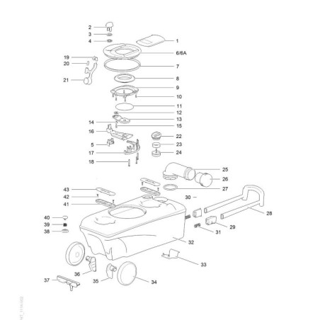 Mechanismusdichtung 323030 -50724 für C250 / 260/400/500 THETFORD