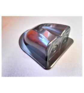 Black printed passatetto with 2 holes