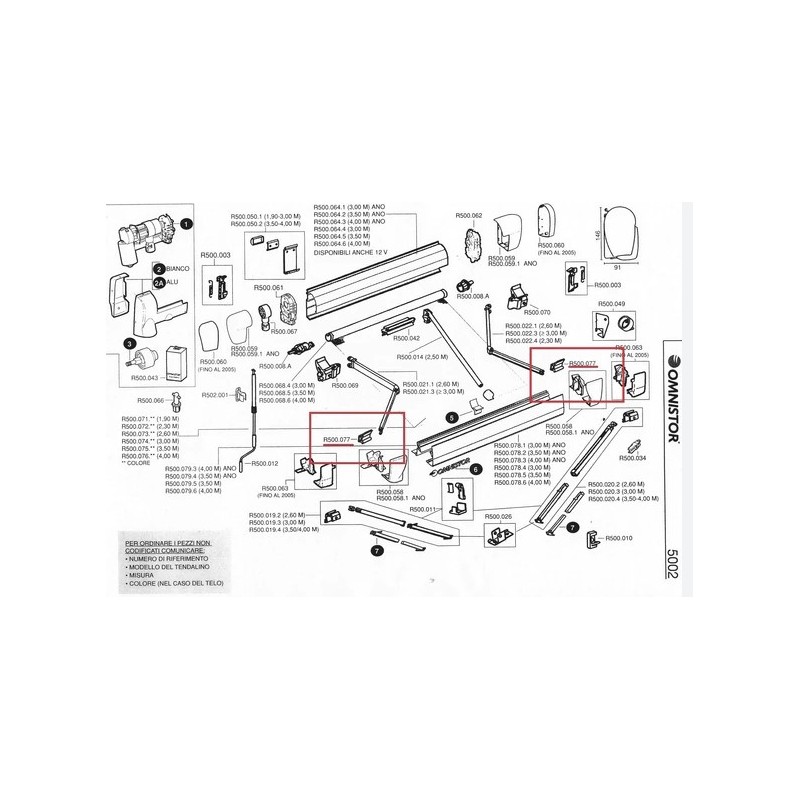KIT raccordi Per Frontale 5002 THULE - 1500601219