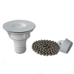 Desagüe recto Ø 50 mm con soporte para manguera Ø 20 mm...