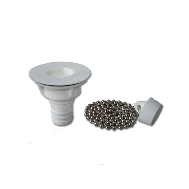 Straight drain Ø 50 mm with hose holder Ø 20 mm...