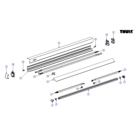 PAR DE CARCASAS DERECHA+SX THULE 3200 NEGRO - 1500603518