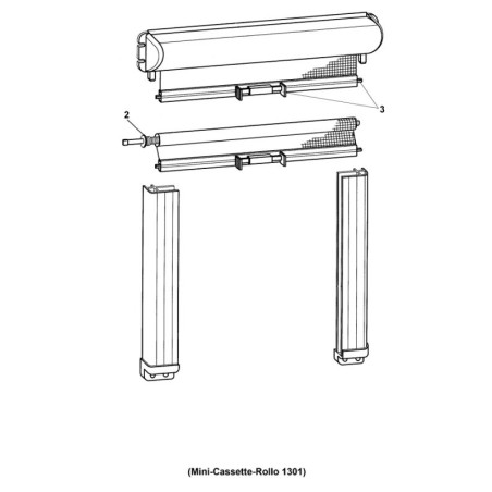 Ersatzprofil und Verschlusskassette Rollo Dometic 1301 - 4460001508