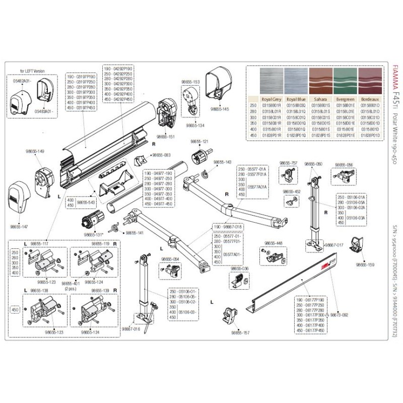right pole joint kit F45TI - F45I - FIAMMA...