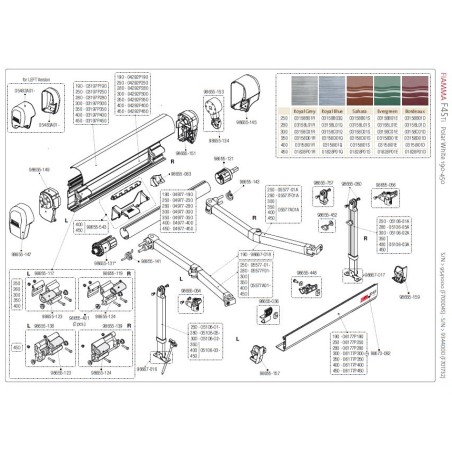 kit de unión polo derecho F45TI - F45I - FIAMMA 98655-056