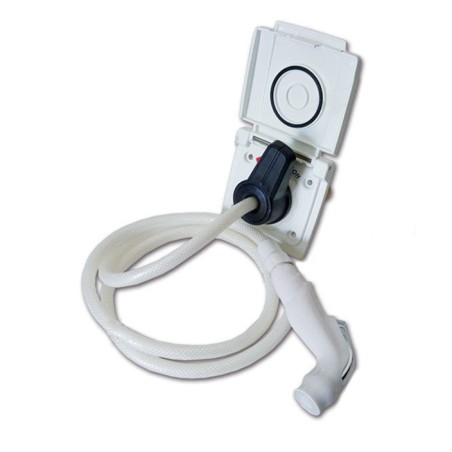 External water connection with hot/cold water mixer and shower head - quick couplings - 1.5 m hose