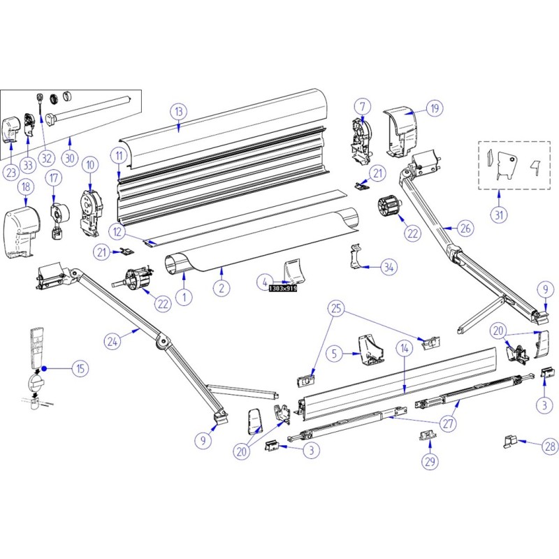 Tappo esterno DX e SX THULE 8000 - 1500601256