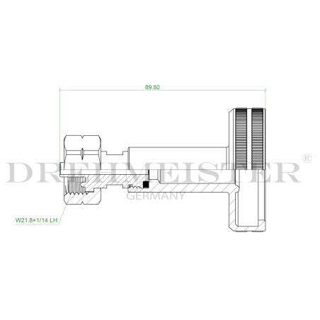 DREHMEISTER adattatore DISH riempimento diretto bombola W21,8 SX
